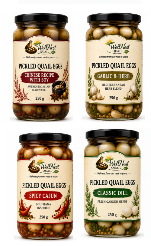 Pickled Quail Eggs Gift Pack 4 Flavours